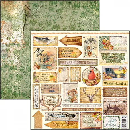 Ciao Bella Scrapbook papírkészlet 12" (30 cm) - Into the Wild - Paper Pad (12 lap)