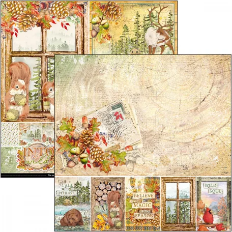 Ciao Bella Scrapbook papírkészlet 8" (20 cm) - Into the Wild - Paper Pad (12 lap)