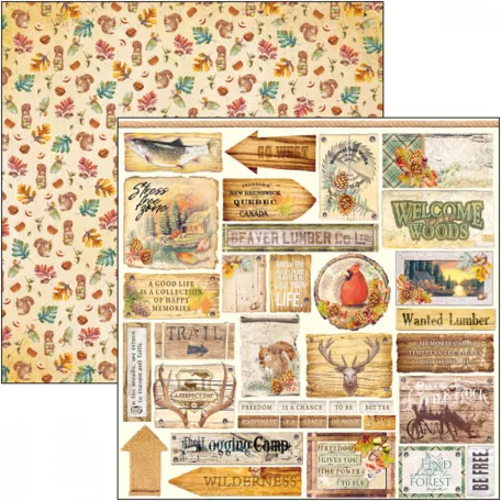 Ciao Bella Scrapbook papírkészlet 8" (20 cm) - Into the Wild - Paper Pad (12 lap)