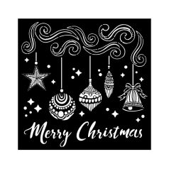   Stamperia Vastag stencil 18x18 cm - Christmas - Merry Christmas Bells - Thick Stencil  (1 db)