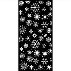   Stamperia Vastag stencil 12x25 cm - Christmas - Snowflakes - Thick Stencil  (1 db)