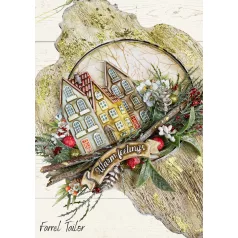   Stamperia Öntőforma A4 - Christmas - Christmas Houses - Soft Mould (1 db)