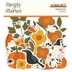   Simple Stories Kivágatok  - Floral Bits & Pieces - FaBOOlous (1 csomag)
