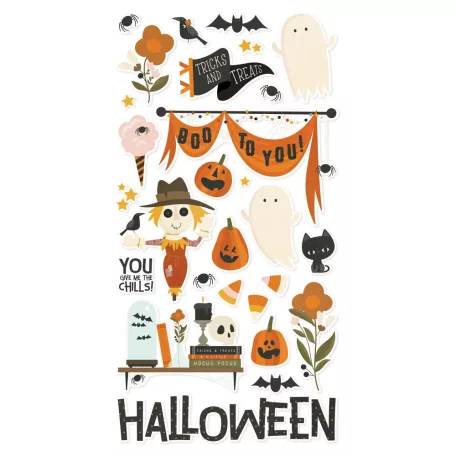 Simple Stories Chipboard matrica  - Chipboard Stickers  - FaBOOlous (1 ív)