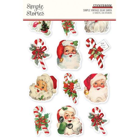 Simple Stories Matrica  - Sticker Book - Simple Vintage Dear Santa (12 ív)