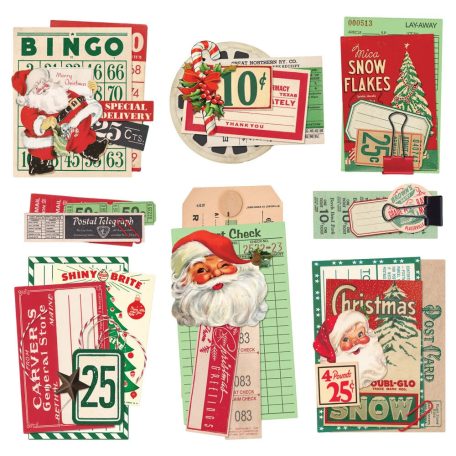 Simple Stories Chipboard  - Chipboard Clusters - Simple Vintage Dear Santa (1 csomag)