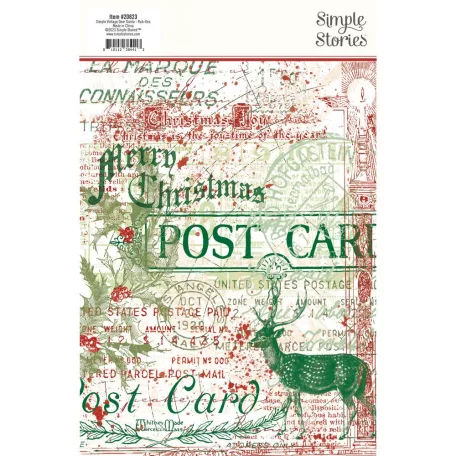 Simple Stories Matrica  - Rub-Ons - Simple Vintage Dear Santa (2 ív)