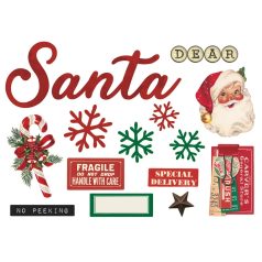   Simple Stories Kivágatok  - Simple Pages Pieces - Simple Vintage Dear Santa (1 csomag)