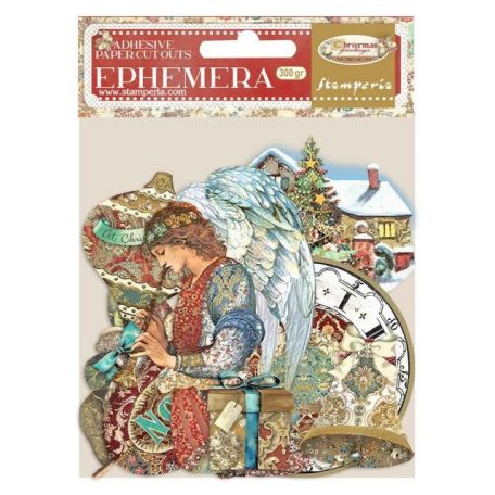 Stamperia Kivágatok - öntapadós  - Christmas Greetings - Ephemera (1 csomag)