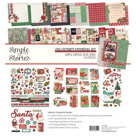 Simple Stories Scrapbook papírkészlet 12" (30 cm) - Collector's Essential Kit - Simple Vintage Dear Santa (1 csomag)