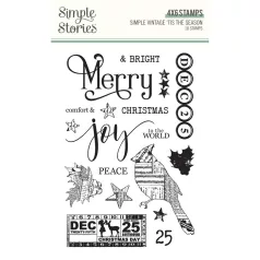   Simple Stories Szilikonbélyegző  - Clear Stamps - Simple Vintage 'Tis The Season (1 csomag)