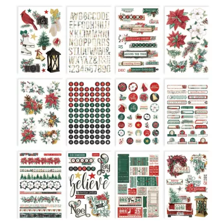 Simple Stories Matrica  - Sticker Book - Simple Vintage 'Tis The Season (12 ív)
