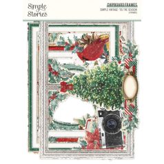   Simple Stories Chipboard  - Chipboard Frames - Simple Vintage 'Tis The Season (1 csomag)