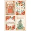 Stamperia Rizspapír A4 - All Around Christmas - 4 Cards - Rice Paper (1 ív)
