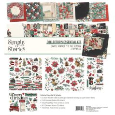   Simple Stories Scrapbook papírkészlet 12" (30 cm) - Collector's Essential Kit - Simple Vintage 'Tis The Season (1 csomag)