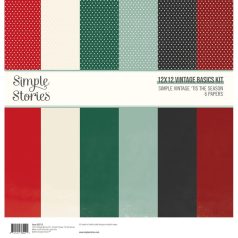   Simple Stories Scrapbook papírkészlet 12" (30 cm) - Vintage Basics Kit - Simple Vintage 'Tis The Season (1 csomag)