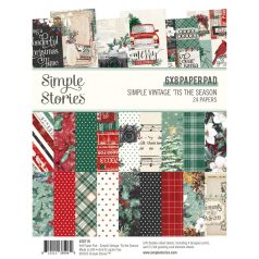   Simple Stories Papírkészlet 6"x8" - Paper Pad - Simple Vintage 'Tis The Season (24 lap)