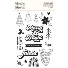   Simple Stories Szilikonbélyegző  - Clear Stamps - Boho Christmas (1 csomag)