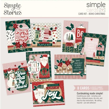 Kivágatok , Simple Cards Kit / Boho Christmas (1 csomag)