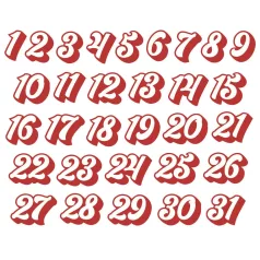   Simple Stories Kivágatok  - Number Bits & Pieces - Boho Christmas (1 csomag)