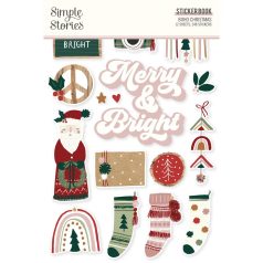   Simple Stories Matrica  - Sticker Book - Boho Christmas (12 ív)