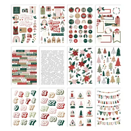 Simple Stories Matrica  - Sticker Book - Boho Christmas (12 ív)