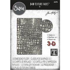   SIZZIX 3D Domborító mappa 666296 - Reptile - Tim Holtz - 3-D Textured Impressions Embossing Folder (1 csomag)