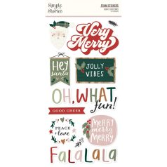   Simple Stories Matrica  - Foam Stickers - Boho Christmas (2 ív)