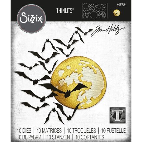 SIZZIX vágósablon 666386 - Moonlight - Tim Holtz - Thinlits Die Set  (1 csomag)