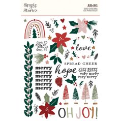 Simple Stories Matrica  - Rub-Ons - Boho Christmas (2 ív)
