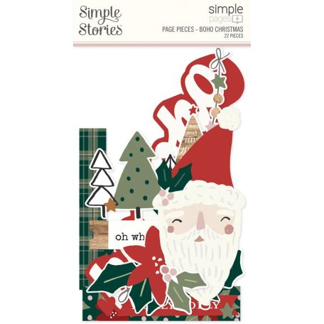 Simple Stories Kivágatok  - Simple Pages Pieces - Boho Christmas (1 csomag)