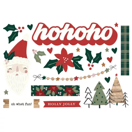 Simple Stories Kivágatok  - Simple Pages Pieces - Boho Christmas (1 csomag)