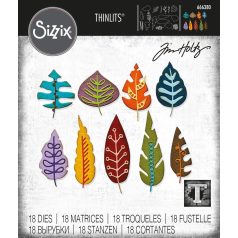   SIZZIX vágósablon 666380 - Artsy Leaves - Tim Holtz - Thinlits Die Set  (1 csomag)