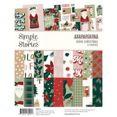   Simple Stories Papírkészlet 6"x8" - Paper Pad - Boho Christmas (24 lap)