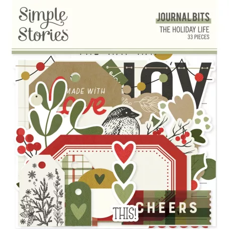 Simple Stories Kivágatok  - Journal Bits & Pieces - The Holiday Life (1 csomag)
