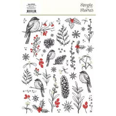 Simple Stories Matrica  - Rub-Ons - The Holiday Life (2 ív)