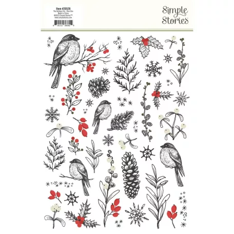 Simple Stories Matrica  - Rub-Ons - The Holiday Life (2 ív)