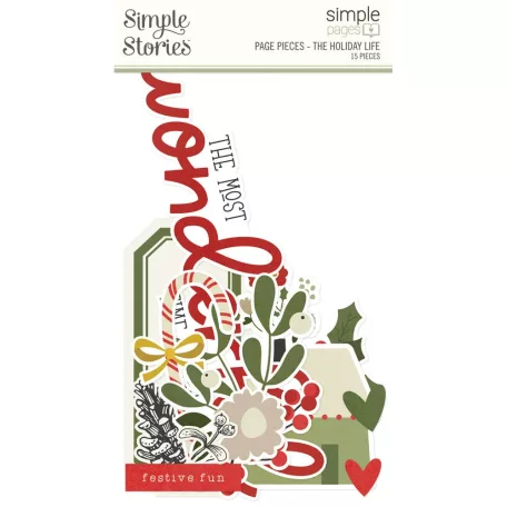 Simple Stories Kivágatok  - Simple Pages Pieces - The Holiday Life (1 csomag)