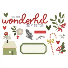   Simple Stories Kivágatok  - Simple Pages Pieces - The Holiday Life (1 csomag)