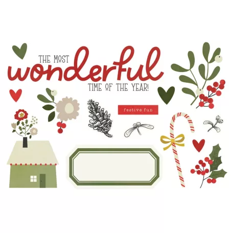 Simple Stories Kivágatok  - Simple Pages Pieces - The Holiday Life (1 csomag)