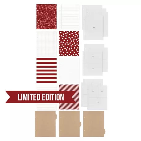 Simple Stories Album készlet 6"x8" - SN@P! Limited Edition Binder - Cranberry (1 csomag)