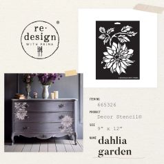  Re-Design with Prima Dekor Stencil 9"X12" - Dahlia Garden - Decor Stencils (1 db)