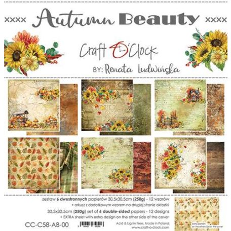 Craft O'Clock Scrapbook papírkészlet 12" (30 cm) - Autumn Beauty - Paper Collection Set (1 csomag)