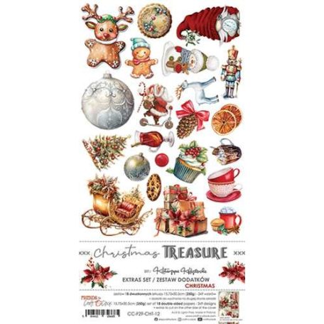 Craft O'Clock Kivágóív - Christmas Treasure - Christmas - Extras to Cut (1 csomag)
