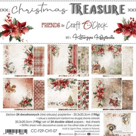 Craft O'Clock Scrapbook papírkészlet 8" (20 cm) - Christmas Treasure - Paper Collection Set (1 csomag)