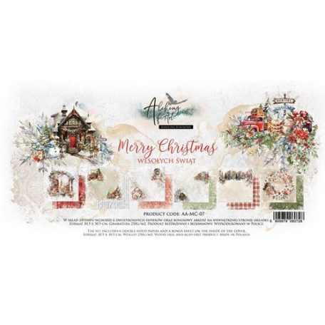 Alchemy of Art Papírkészlet 12" (30 cm) - Merry Christmas - Paper Collection Set (1 csomag)