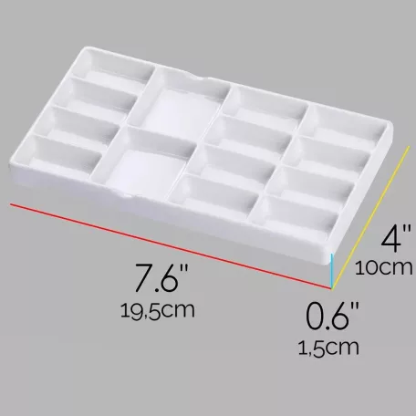 Meeden Porcelán paletta 14 rekeszes - Porcelan Paint Palette (1 db)