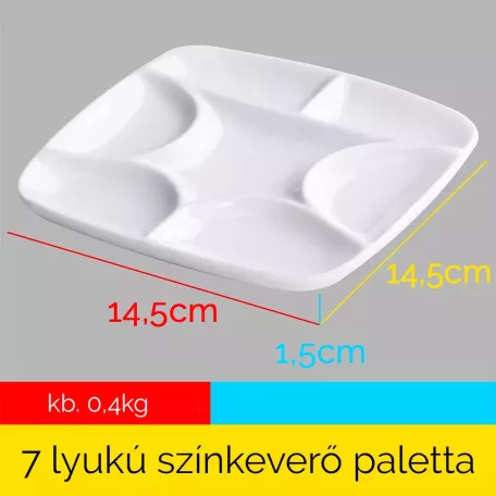Meeden Porcelán paletta 7 rekeszes - Porcelan Paint Palette (1 db)