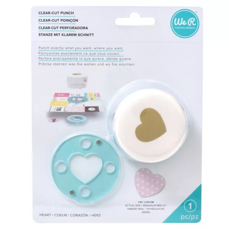 We R Makers Mintalyukasztó 1" (2,54 cm) - Heart -  Szív - Clear-Cut Punch (1 db)