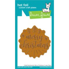   Lawn Fawn Klisé LF3262 - foiled sentiments: merry christmas - Hot Foil Plate (1 db)